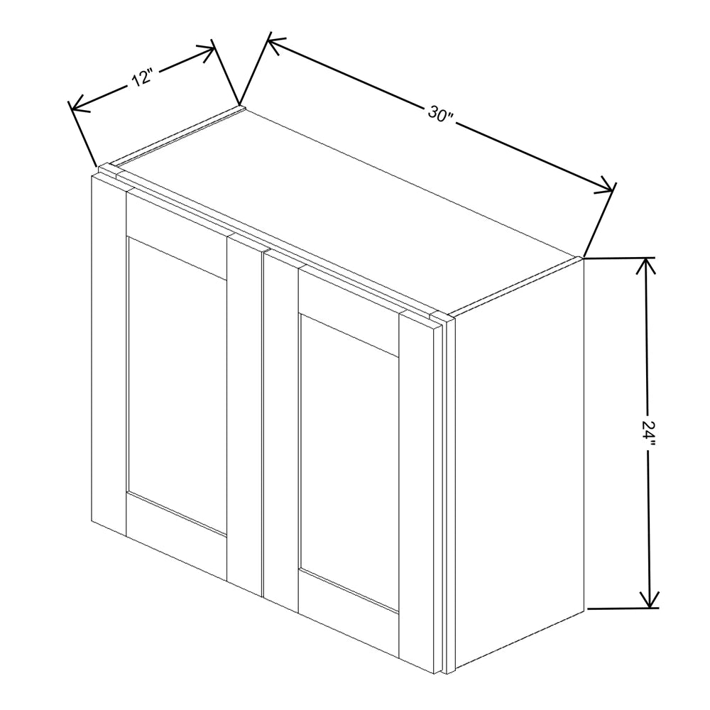 Fabuwood Allure Galaxy Frost Wall 30"W x 24"H Shaker Cabinet